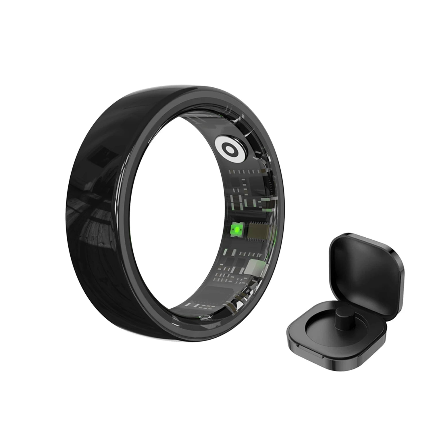 Smart Ring Couple Space Interaction Health and Sleep Monitor Multi Sport Mode Gesture Control 5ATM Waterproof with Charging Case Wesley store