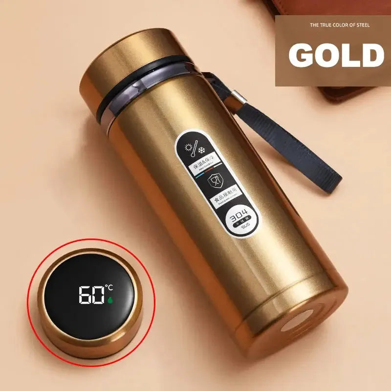 500ML-1Liter Stainless Steel Thermos Bottle with LED Temperature Display Sus304 Tea Water Bottle Vacuum Flask Portable Cups Wesley store