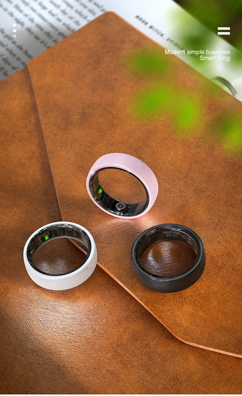 Smart Ring Couple Space Interaction Health and Sleep Monitor Multi Sport Mode Gesture Control 5ATM Waterproof with Charging Case Wesley store