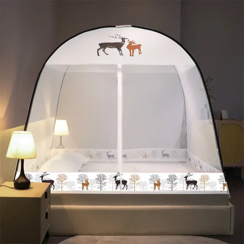 Breathable Mosquito Net Pop Up Double Door Tent for Summer Camping Bedroom Foldable Student Dormitory Mosquiteros Para Cama 모기