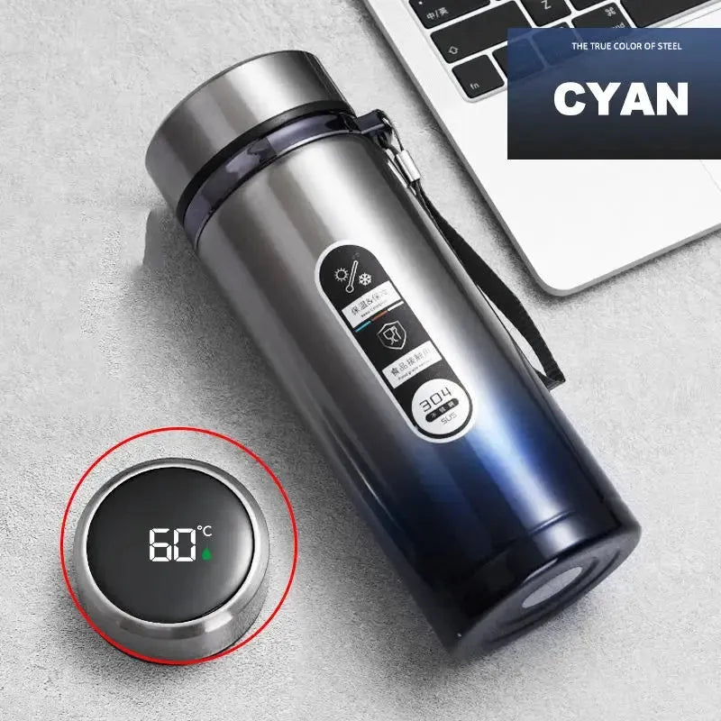 500ML-1Liter Stainless Steel Thermos Bottle with LED Temperature Display Sus304 Tea Water Bottle Vacuum Flask Portable Cups Wesley store