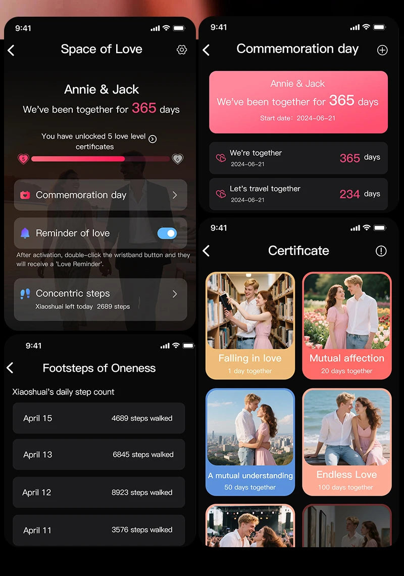 Smart Ring Couple Space Interaction Health and Sleep Monitor Multi Sport Mode Gesture Control 5ATM Waterproof with Charging Case Wesley store