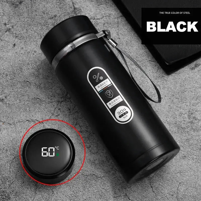 500ML-1Liter Stainless Steel Thermos Bottle with LED Temperature Display Sus304 Tea Water Bottle Vacuum Flask Portable Cups Wesley store