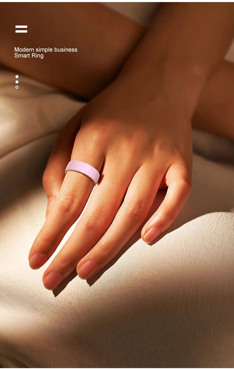 Smart Ring Couple Space Interaction Health and Sleep Monitor Multi Sport Mode Gesture Control 5ATM Waterproof with Charging Case Wesley store