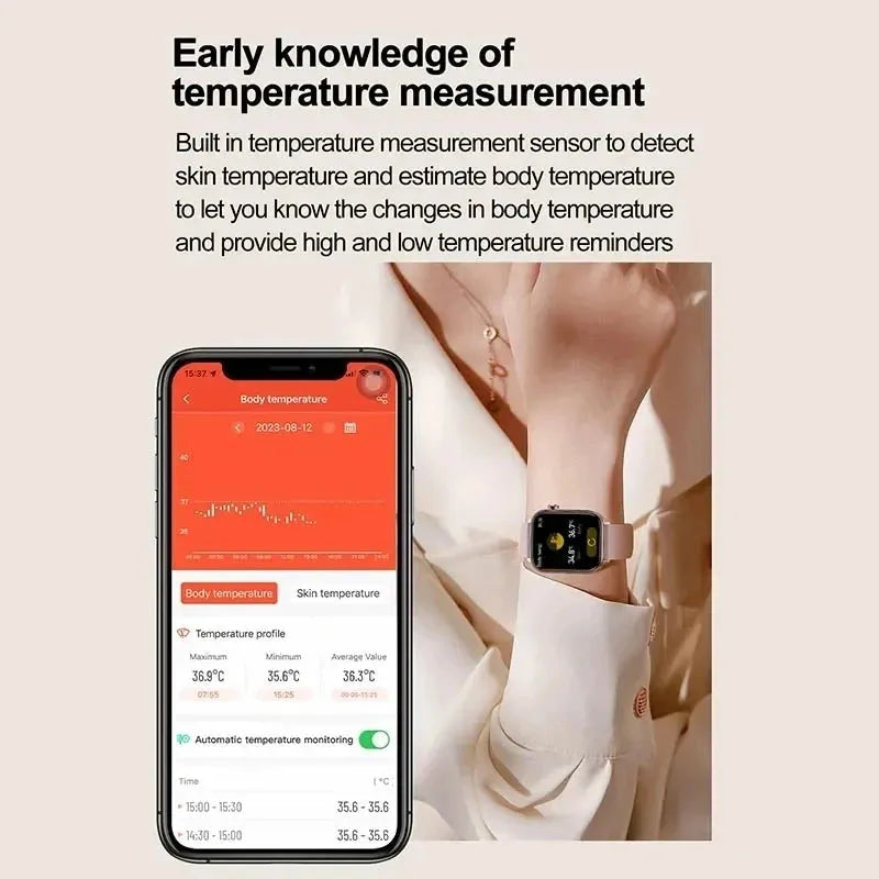 AI Diagnostic Detector Smart Watch Women Blood Lipid and Uric Acid Body Composition Test Women Menstrual Health Tracker 2025 New Wesley store