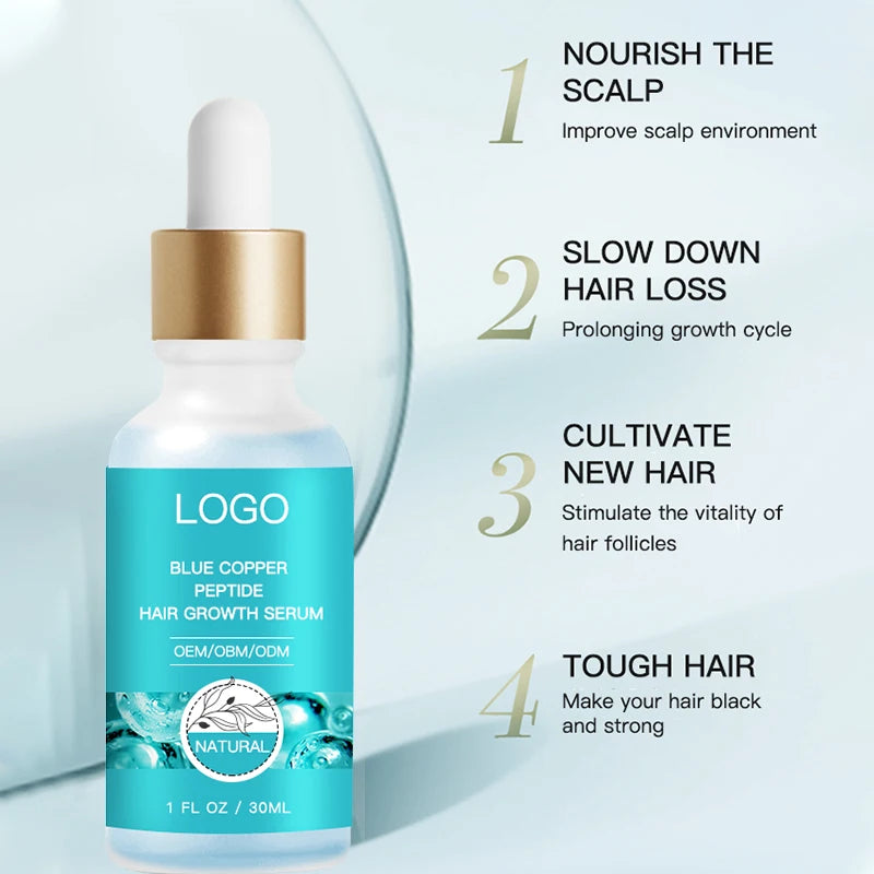 Hair Growth Serum Hair Care Line GHK-CU Blue Copper Peptide Hair Growth Serum