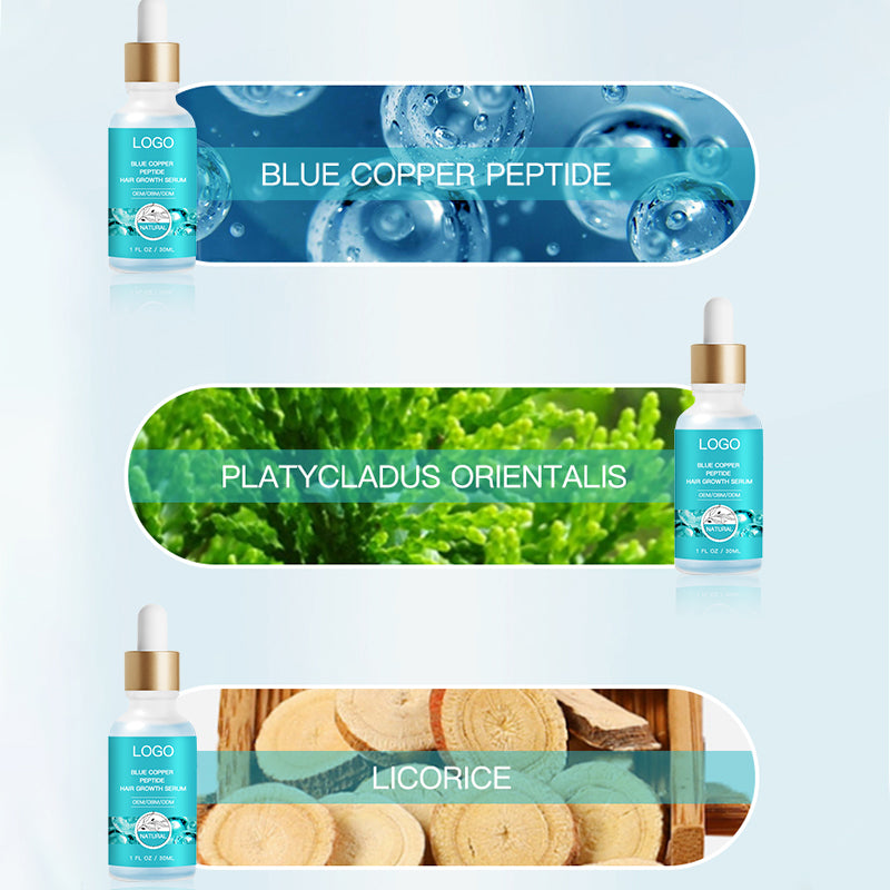 Hair Growth Serum Hair Care Line GHK-CU Blue Copper Peptide Hair Growth Serum