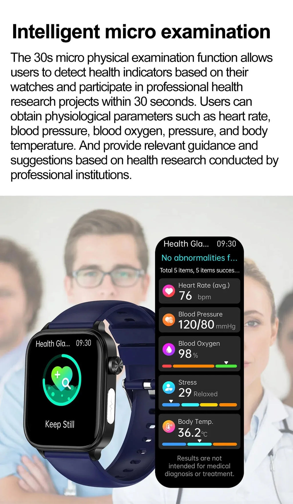 AI Diagnostic Detector Smart Watch Women Blood Lipid and Uric Acid Body Composition Test Women Menstrual Health Tracker 2025 New Wesley store