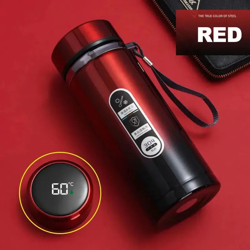 500ML-1Liter Stainless Steel Thermos Bottle with LED Temperature Display Sus304 Tea Water Bottle Vacuum Flask Portable Cups Wesley store