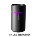 180ML Mini Air Humidifier USB Electric Aroma Diffuser Essential Oil Purifier Aromatherapy Mist Maker Lights For Car Home Bedroom Wesley store