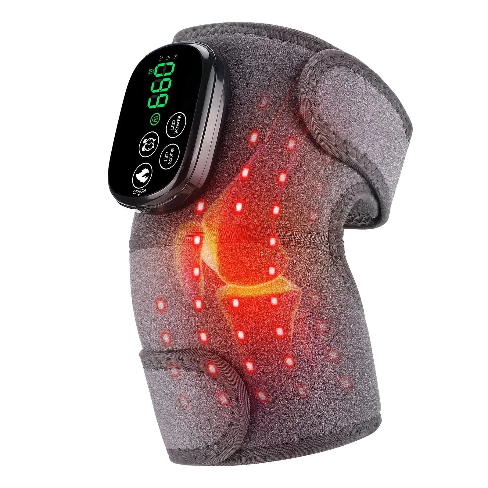 LED Red Light Therapy Knee Massager 660 850nm Infrared Heating Knee Pad Shoulder Elbow Massage Brace For Arthritis Wound Healing Wesley store