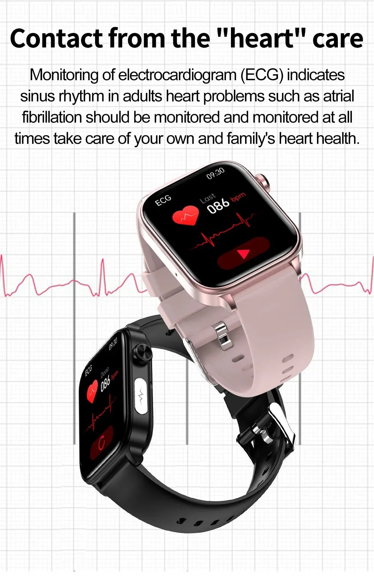 AI Diagnostic Detector Smart Watch Women Blood Lipid and Uric Acid Body Composition Test Women Menstrual Health Tracker 2025 New Wesley store