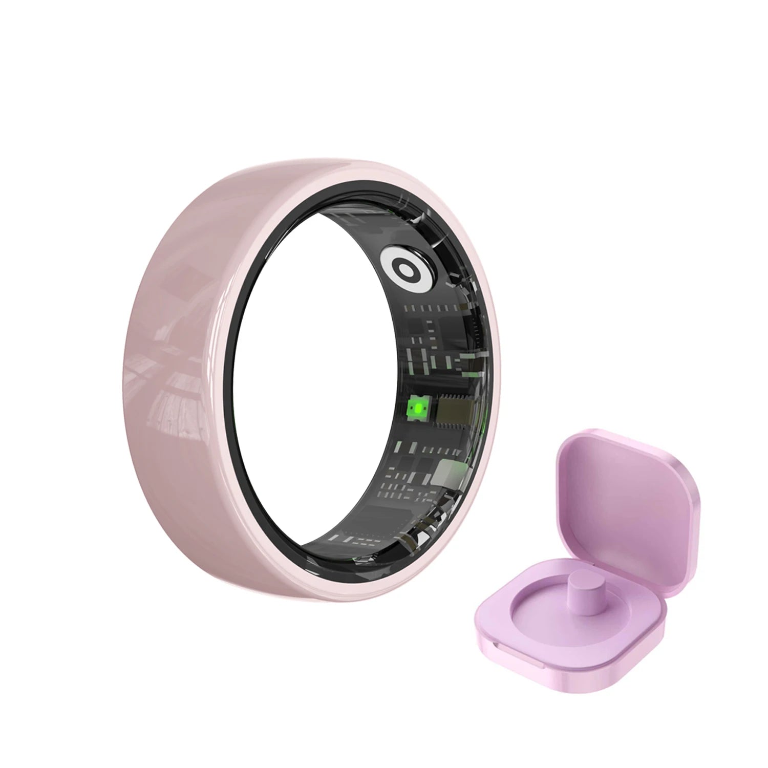 Smart Ring Couple Space Interaction Health and Sleep Monitor Multi Sport Mode Gesture Control 5ATM Waterproof with Charging Case Wesley store