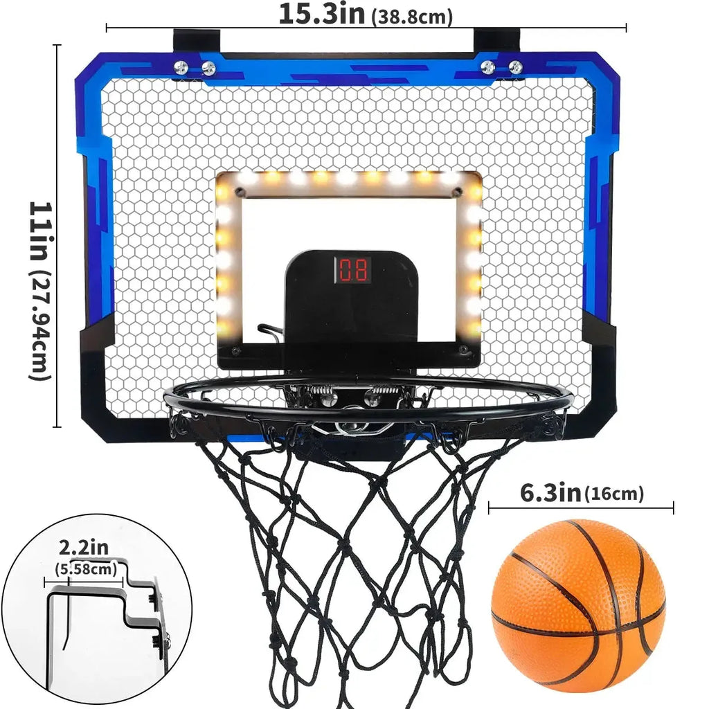 Mini Indoor Basketball Hoop System with Balls over Door Design for Kids & Adults, Office/Bedroom, Halloween/Christmas Wesley store