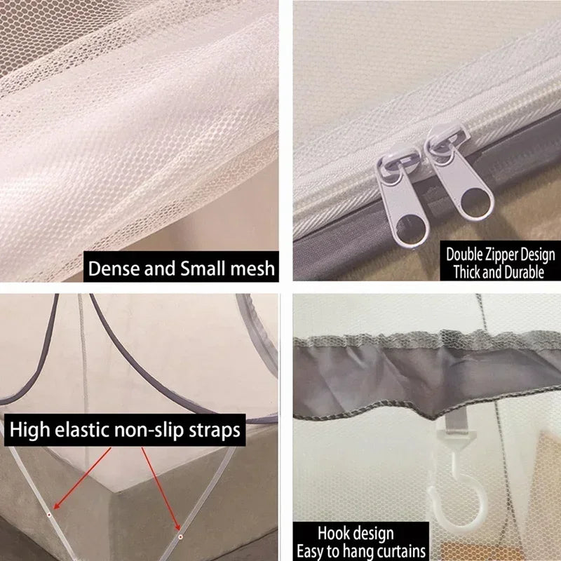 Breathable Mosquito Net Pop Up Double Door Tent for Summer Camping Bedroom Foldable Student Dormitory Mosquiteros Para Cama 모기