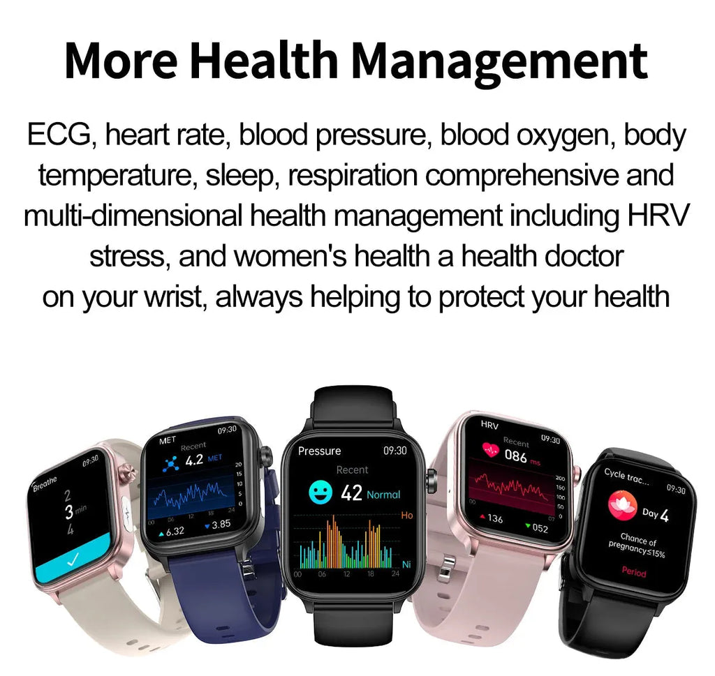 AI Diagnostic Detector Smart Watch Women Blood Lipid and Uric Acid Body Composition Test Women Menstrual Health Tracker 2025 New Wesley store