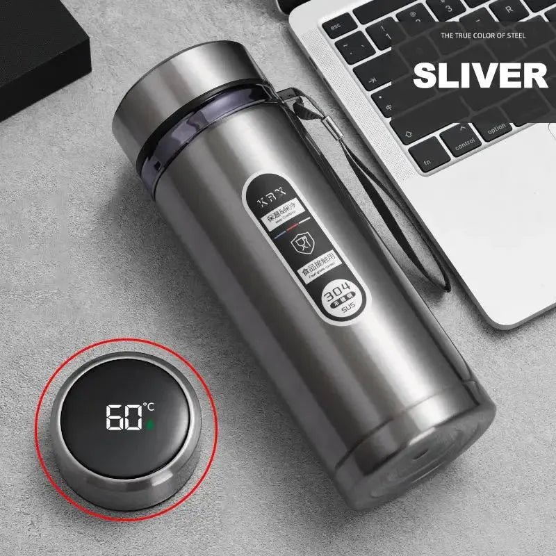 500ML-1Liter Stainless Steel Thermos Bottle with LED Temperature Display Sus304 Tea Water Bottle Vacuum Flask Portable Cups Wesley store