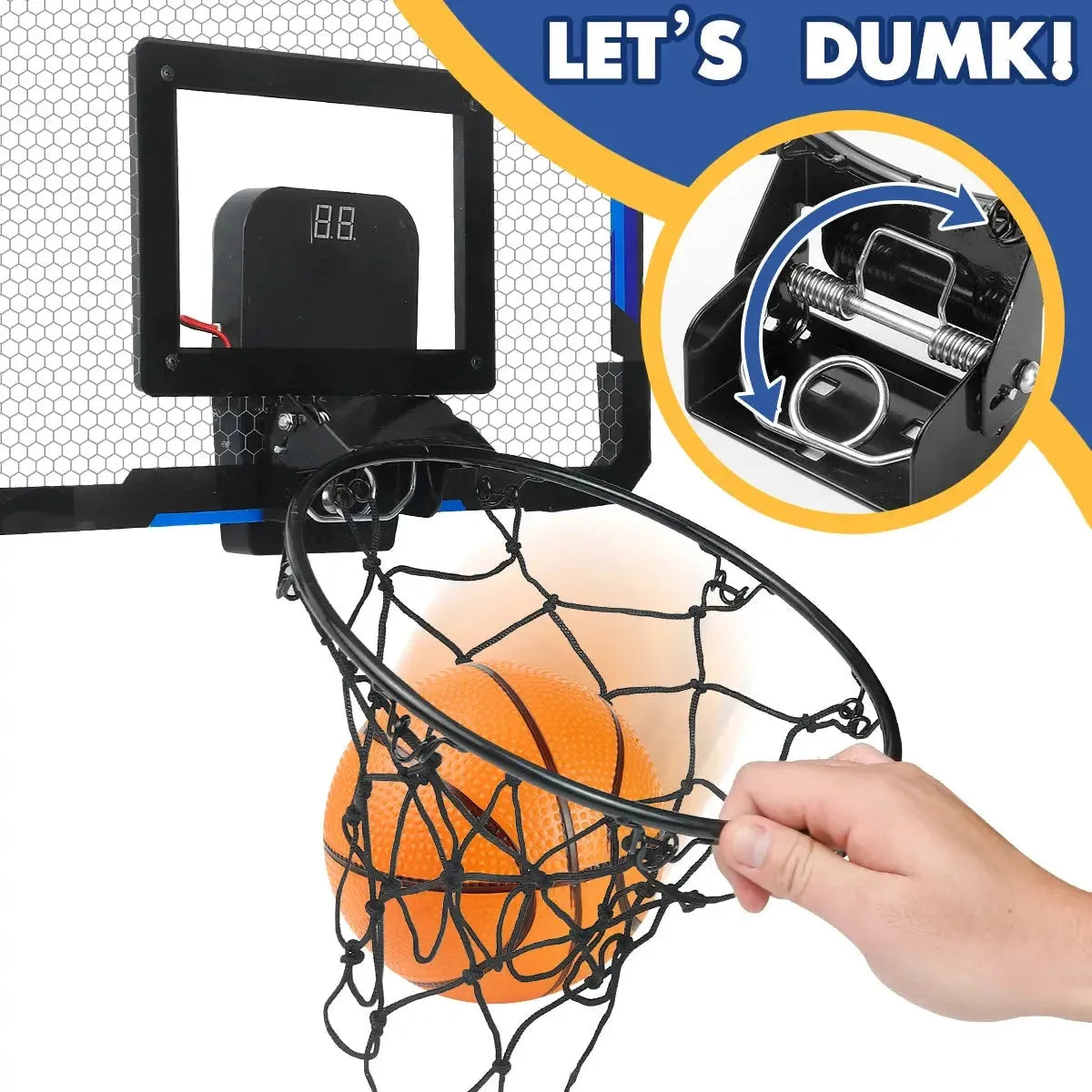 Mini Indoor Basketball Hoop System with Balls over Door Design for Kids & Adults, Office/Bedroom, Halloween/Christmas Wesley store