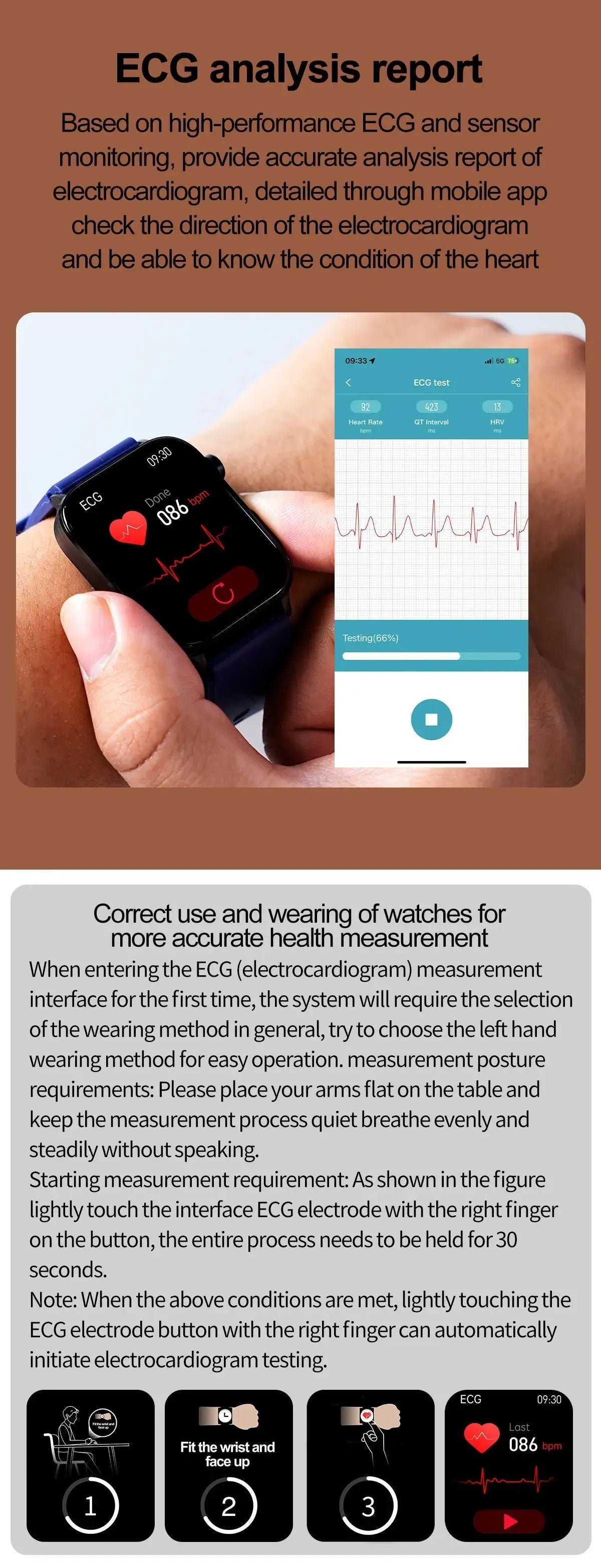 AI Diagnostic Detector Smart Watch Women Blood Lipid and Uric Acid Body Composition Test Women Menstrual Health Tracker 2025 New Wesley store