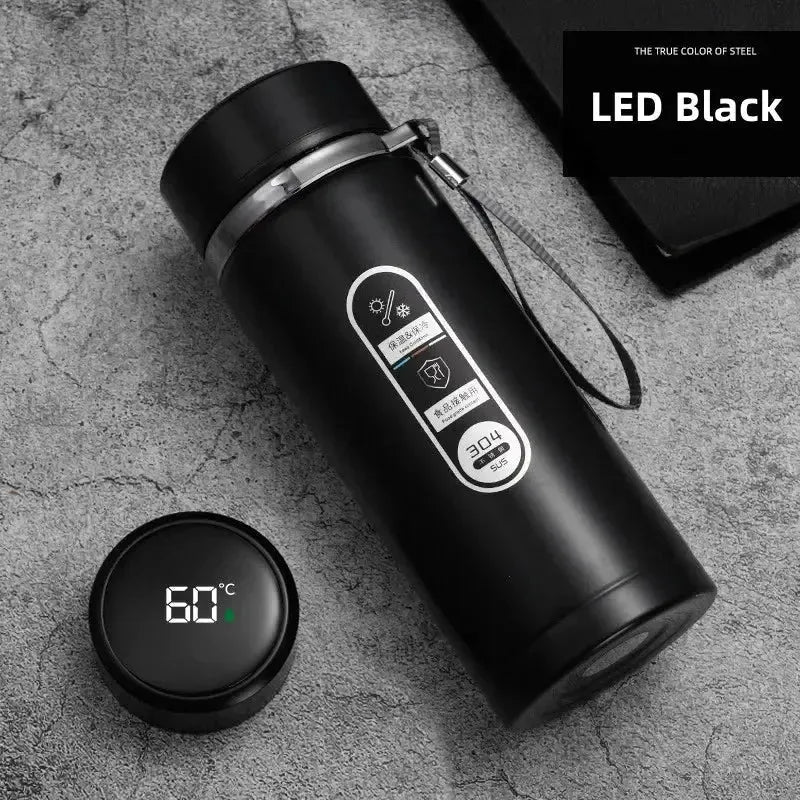 500ML-1Liter Stainless Steel Thermos Bottle with LED Temperature Display Sus304 Tea Water Bottle Vacuum Flask Portable Cups Wesley store